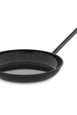 La Valenciana 26cm エナメル加工フライパン 2個セット、ブラック [並行輸入品]