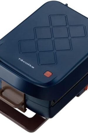 recolte レコルト プレスサンドメーカー プラッド ホットサンドメーカー 2枚 耳まで焼ける トースター 簡単操作 マットネイビー RPS-2(NV)