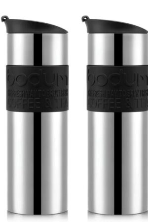 トラベルマグ ステンレス製 二重断熱機能 保温保冷 600ml×2個パック 水筒 [並行輸入品]