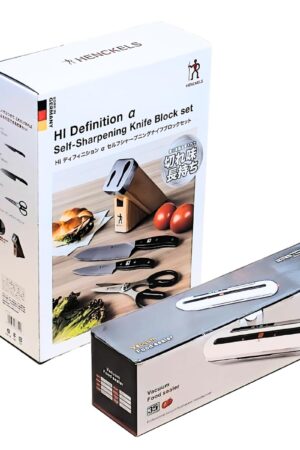 【CHAOYILIU オリジナル セルフシャープニングナイフブロックセット、真空パック器 調理器具 キッチン家電 [並行輸入品]