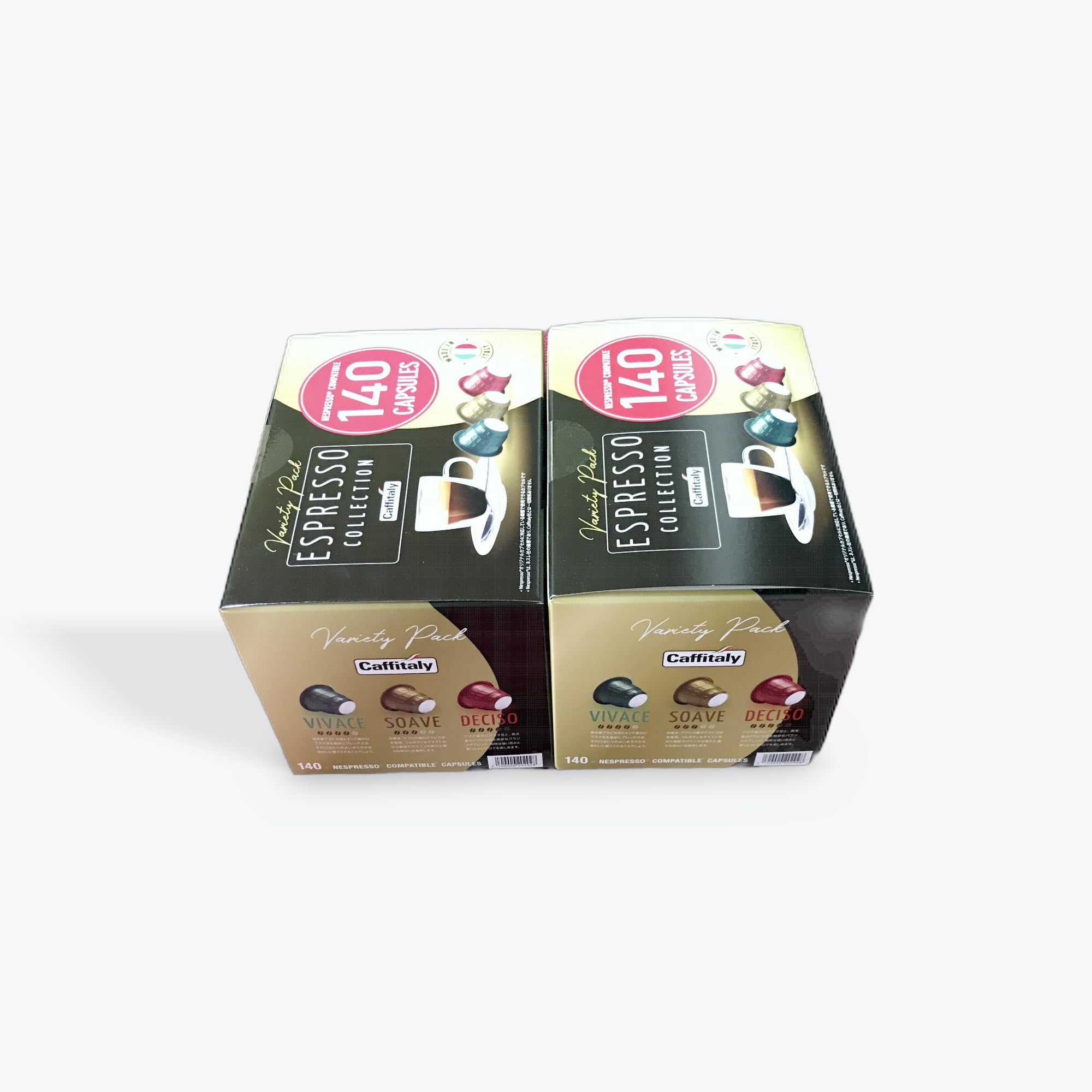 original set costco カフィタリー エスプレッソ 互換カプセル コーヒー 3種アソート 140個入り, まとめ買い 2パック - 画像 (2)