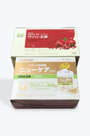 コストコオリジナルセットcostco バランス栄養食プロテインセット, ニューケアプラス 焙煎お豆味 200ml×16個, ザクロ・紅参エキス 50ml×30袋