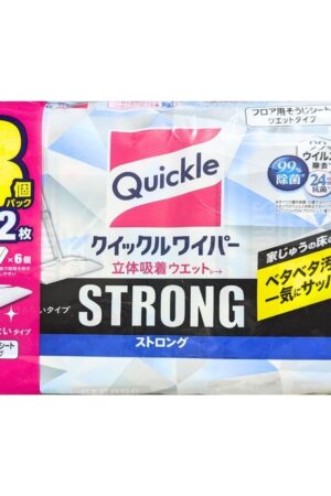 床拭きシート クイックルワイパー ストロング 大容量 立体吸着ウエットシート 24枚ｘ3袋 ウイルス99%除去 除菌 香りが残らないタイプ 住宅用お掃除シート サイズ約 205mm × 約 285mm Kao