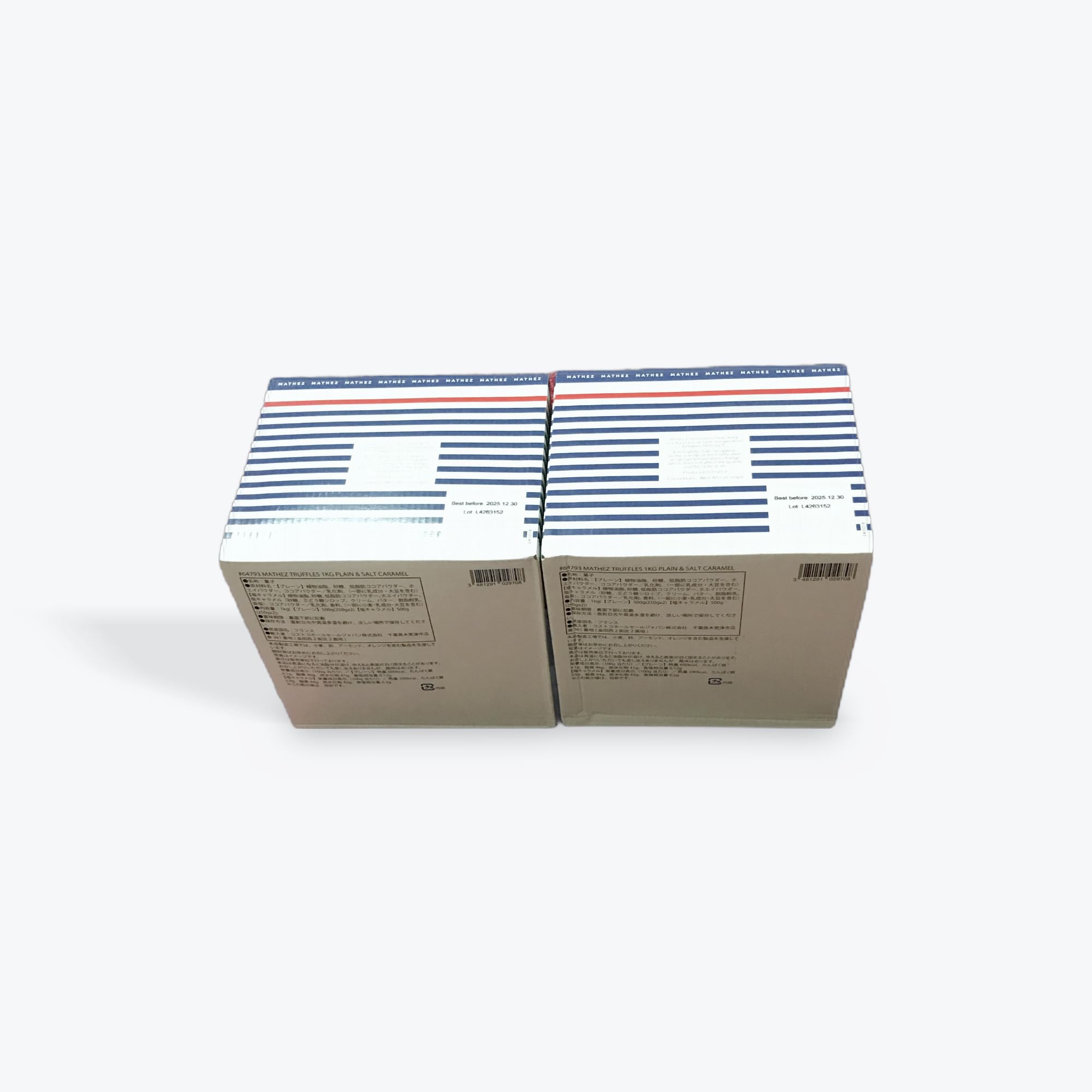 コストコオリジナル2個セット costco フレンチ トリュフ チョコレート プレーン&ソルトキャラメル, 500g×2種, 合計1kg - 画像 (3)