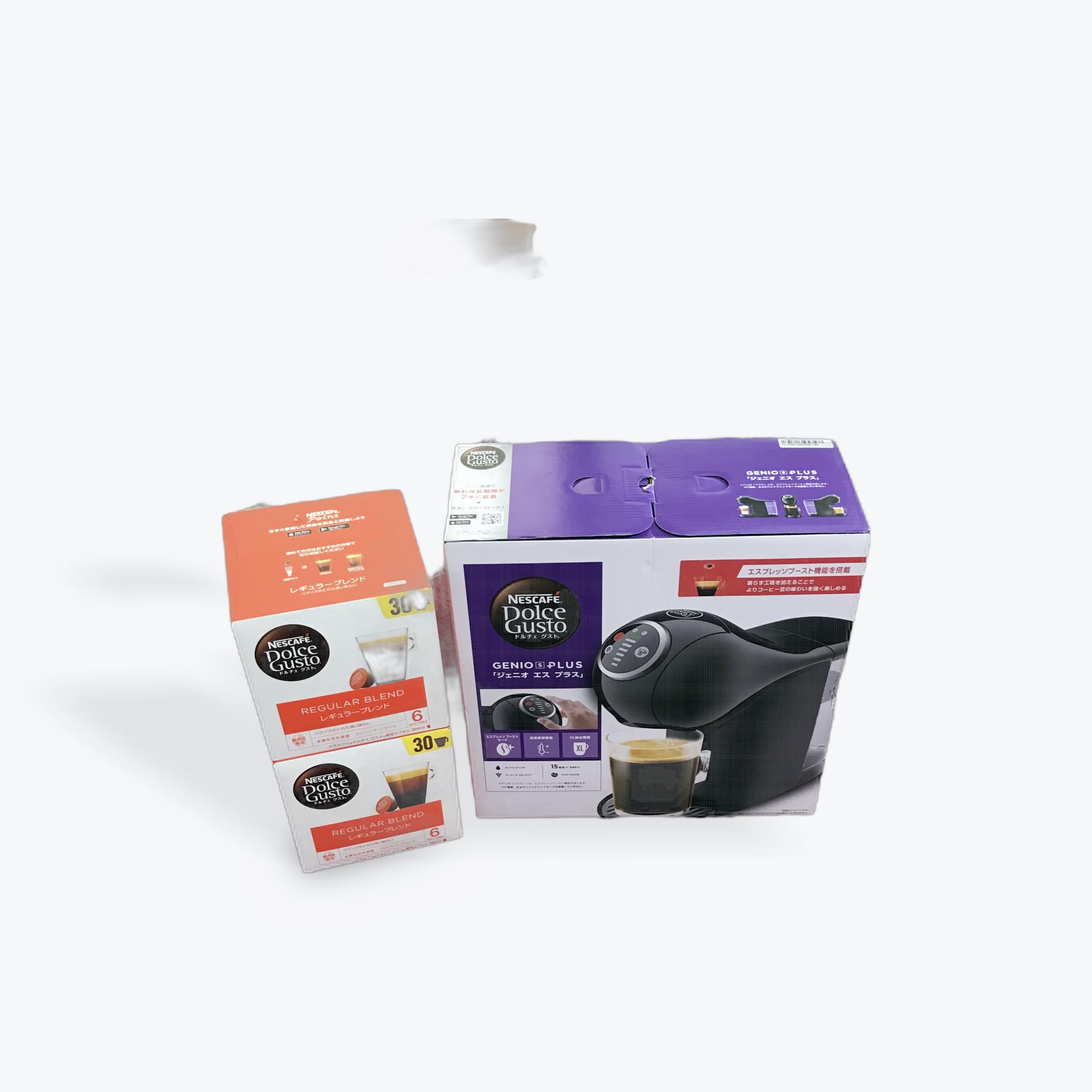 ネスカフェ ドルチェ グストGENIO S PLUS「ジェニオ エス プラス」コーヒーメーカー, ピアノブラック, 専用カプセル60杯分セット - 画像 (3)