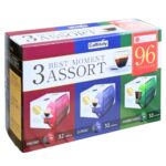 Caffitaly ドルチェグスト互換カプセル、3フレーバーアソート、96カプセル入り（デシソ、ルンゴ、アメリカーノ）