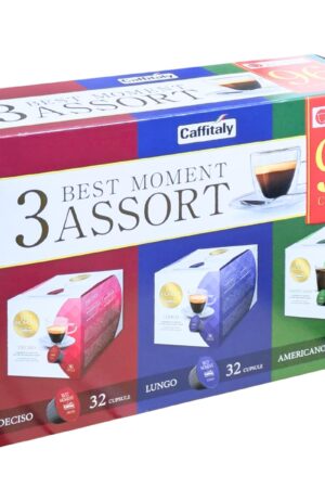 Caffitaly ドルチェグスト互換カプセル、3フレーバーアソート、96カプセル入り(デシソ、ルンゴ、アメリカーノ)