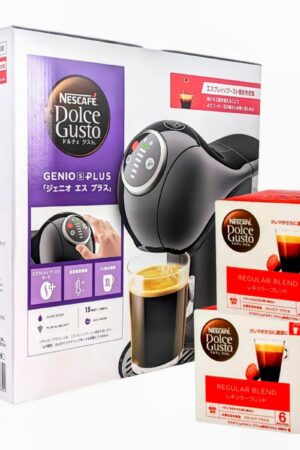 ネスカフェ ドルチェ グストGENIO S PLUS「ジェニオ エス プラス」コーヒーメーカー, ピアノブラック, 専用カプセル60杯分セット