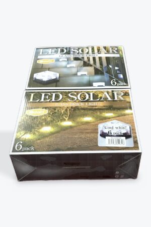 original set costco グラスブリックライト, 6個セット, クールホワイト, 自動点灯消灯, 庭園・ベランダ・歩道用