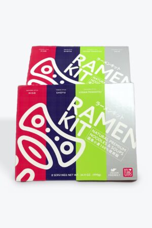 マイフルサトヴィーガンラーメンキット、8食入り、スープ4種類（醤油、塩、味噌、ビーガン豚骨）、化学調味料不使用、植物性100％